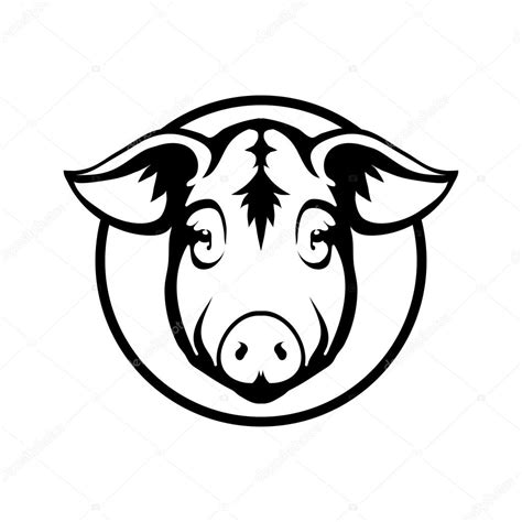 pig logo illustration stock vector image  ckorniakovstockatgmailcom
