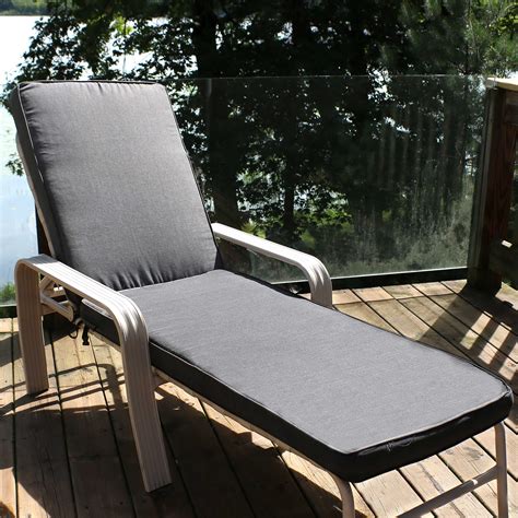 sunnydaze indooroutdoor patio chaise lounge cushion weather  water resistant replacement