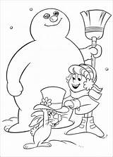 Frosty Snowman Coloring Pages Printable sketch template