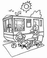 Caravan Vakantie Kids Template Coloring Pages sketch template