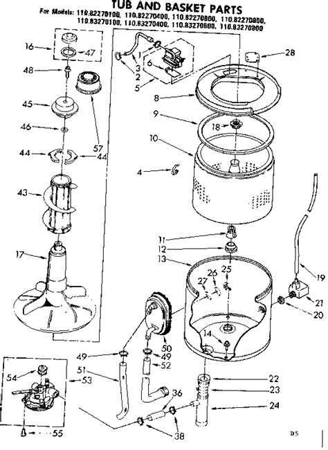 kenmore  series washer parts diagram
