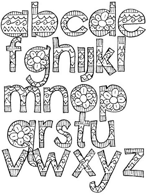 alphabet coloring pages doodle lettering lettering alphabet hand