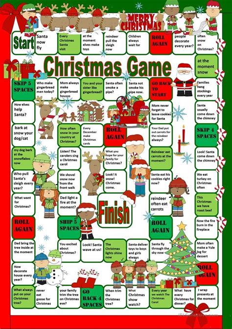 christmas board game christmas worksheets christmas games christmas