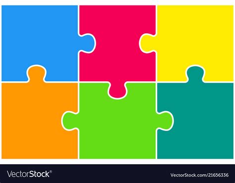 puzzle pieces infographics  steps puzzle vector image