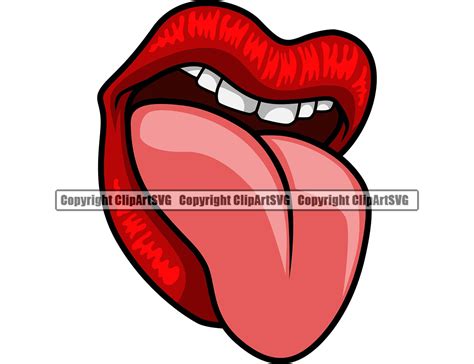 Lips Sticking Out Stick Tongue Lick Licking Sex Gesture Sexy Etsy