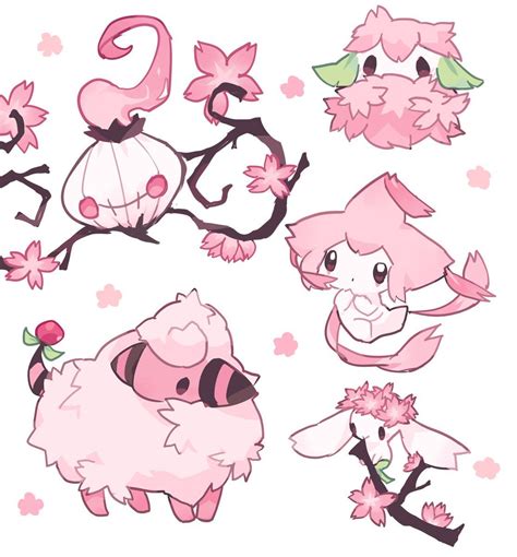 charamells  twitter cherry blossom pokemon   cute