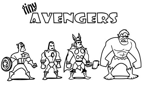 avengers coloring page tiny wecoloringpagecom