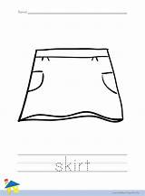 Skirt Coloring Worksheet Worksheets Clothes sketch template