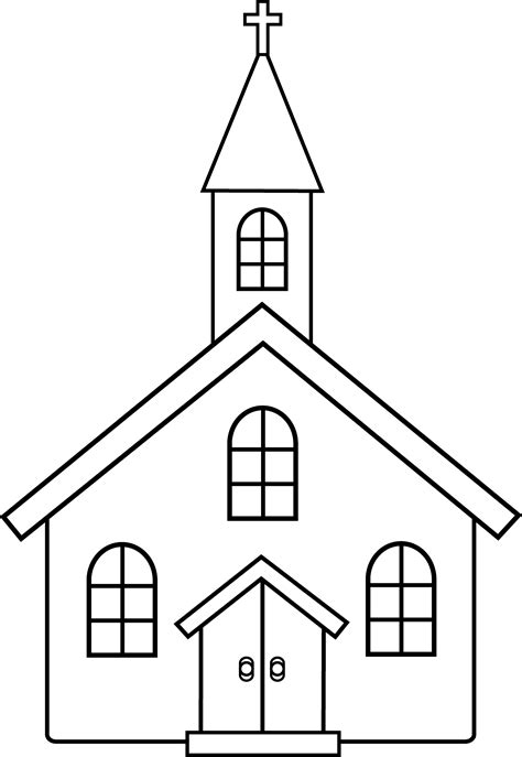 church building clipart black  white images pictures becuo
