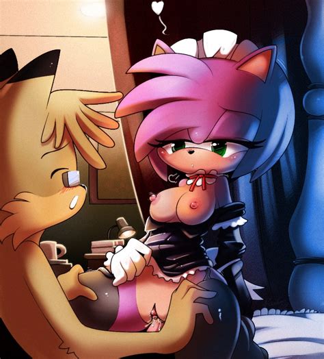 rule 34 amy rose anthro blush breasts clitoris exposed