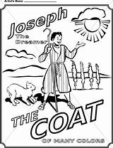 Joseph Coloring Coat Many Colors Dreamer Clipart His Children Drawings Colorful Church Sharefaith sketch template