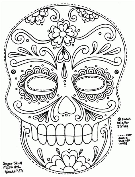 el  de los muertos skull coloring pages annette lux  coloring