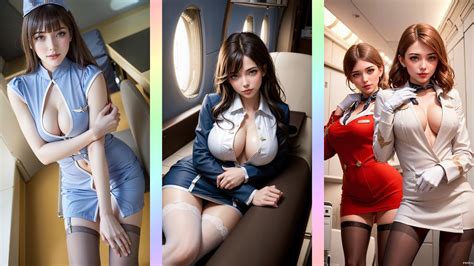 [4k] ai art lady 1 sexy flight attendant lookbook 1 性感空姐穿著 섹시한