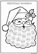 Advent Calendar Coloring Pages Printable Colouring Color Getcolorings Colo sketch template