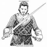 Thrones Jon Spade sketch template