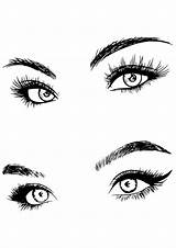 Tumblr Eyes Coloring Pairs Two Pages Printable sketch template
