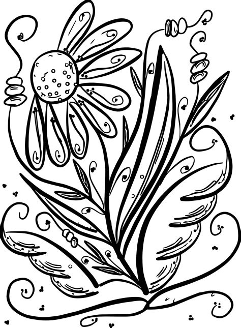 awesome floral summer flower coloring page flower coloring sheets