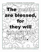 Beatitudes Gentle Peacemakers Sundayschoolzone Gentleness sketch template