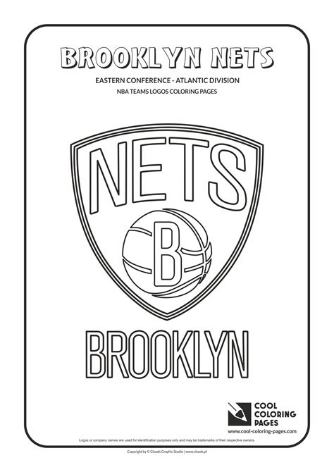 cool coloring pages brooklyn nets nba basketball teams logos coloring