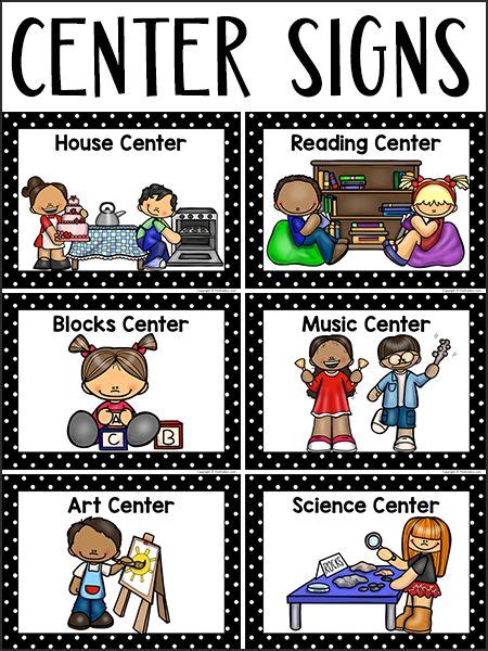 center signs  preschool pre  classroom preschool classroom