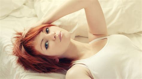 Wallpaper Face White Women Redhead Model Long Hair