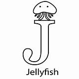 Coloring Jellyfish Alphabet 5ef1 Pages Clipartmag Printable sketch template
