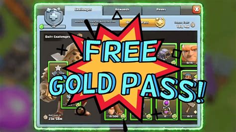 Clash Of Clans Free Gold Pass For Next Season But You
