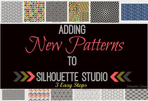 adding patterns  silhouette studio   easy steps silhouette school