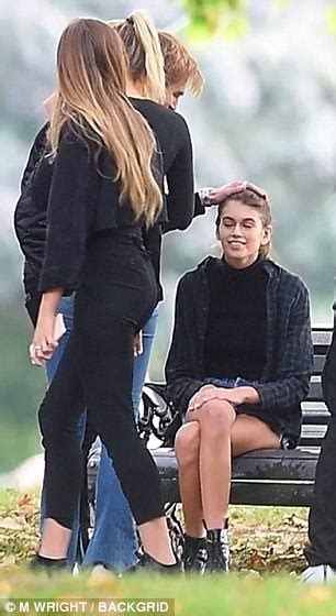 Cindy Crawford S Son Presley Gerber Smokes Cigarette Daily Mail Online