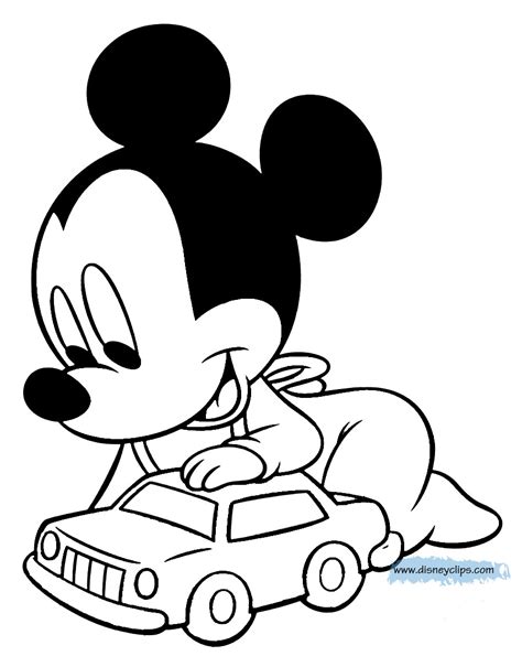 baby mickey mouse coloring page home family style  art ideas