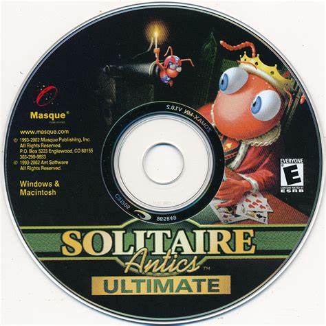 masque solitaire antics ultimate windows and macintosh cd rom 2002