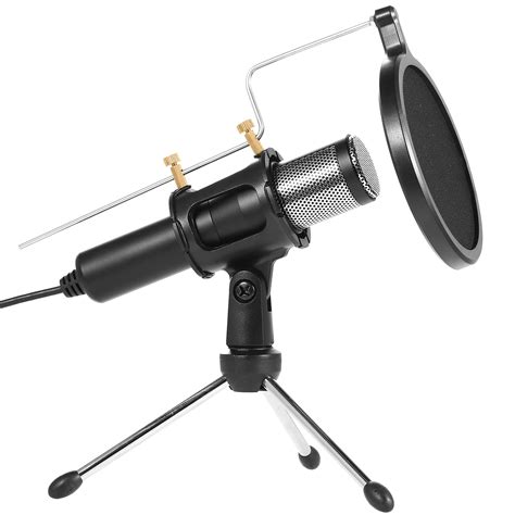 professional condenser microphone studio recording cardioid microphone  tripods pop filter