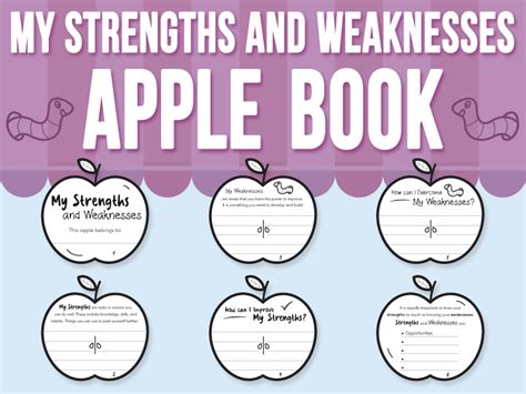 my strengths and weaknesses apple book teaching resources