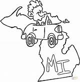 Michigan Coloring Pages State Flower Wolverines Printable Flag Color Symbols Map Route Getcolorings Colorings Clipartmag Getdrawings sketch template