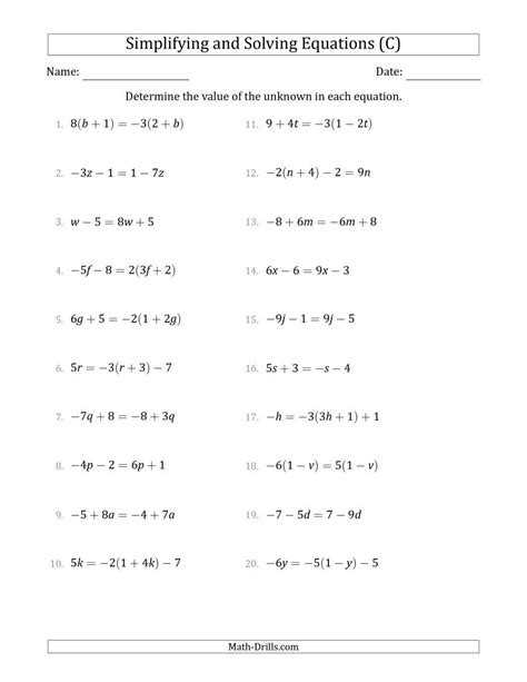 combining  terms  solving simple linear equations  math