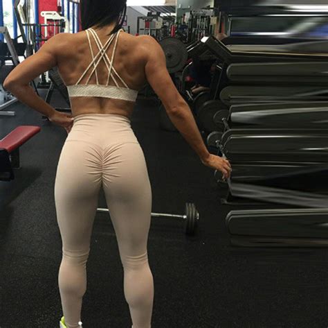 womens high waist yoga pants scrunchy butt leggings fitness sports