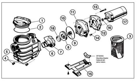 parts diagram hayward super pump ii max rated motor