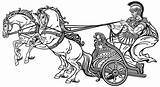 Chariot Horse Warrior Guerra Biga Romano Romana Caballos Gladiatori Helmet Ilustracion Chariots sketch template