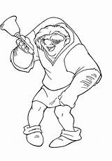 Hunchback Notre Dame Coloring Pages Coloringpages1001 Fun Kids sketch template