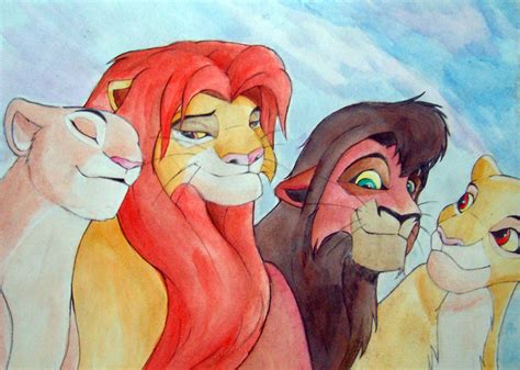 Simba Kovu Kiara And Nala Kovu And Kiara Fan Art 24349813 Fanpop