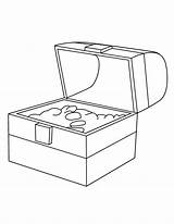 Coloring Treasure Chest Pages Popular sketch template