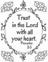 Trust Coloring Lord Pages Sheet Proverbs Kids Color Bible Christian Heart God Printable Template Words Wise Pdf Camp Ot sketch template