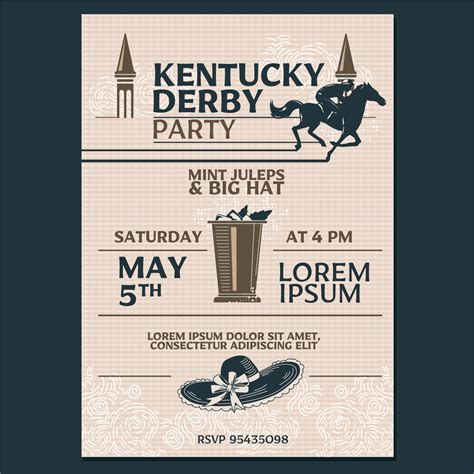 kentucky derby invitation templates