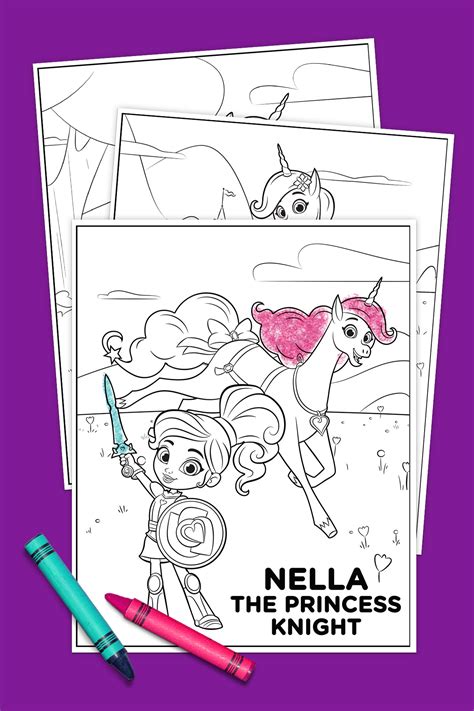 nella  princess knight coloring pack nickelodeon parents