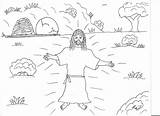 Jesus Coloring Resurrection Pages Gethsemane Garden Robin Great Fall Universe sketch template