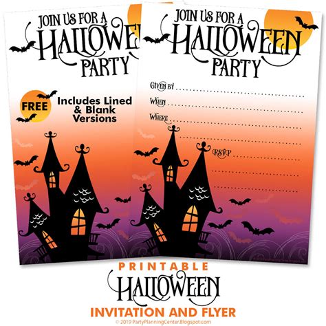 printable blank halloween invitations printable world holiday