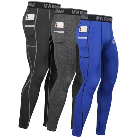 buy meethoo men s compression pants cool dry athletic leggings base