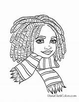 Coloring Pages African American Printable Kids Hair History Girl Woman Month Traffic Color Crazy Afro Adult Chihuahua Culture Girls Jemison sketch template