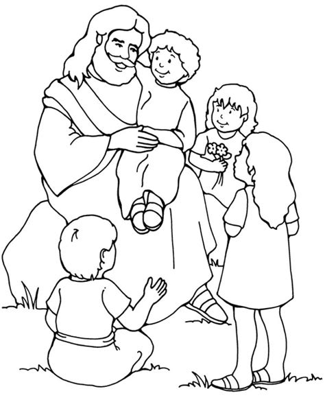 jesus love     children  coloring page jesus love