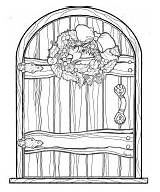 Door Coloring Christmas Fairy Doors Pages Elf Craft Adult Pheemcfaddell Printable Drawings Houses Sheets Templates Painted Burning Wood Designlooter sketch template